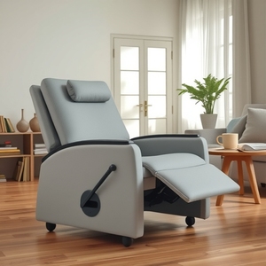 Fauteuil inclinable de l'hôpital Ke Ming KM-SYS07 avec dossier et repose-pieds réglables pour usage médical - Product Image 1