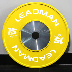 Set Pelat Beban Kompetisi KG LB untuk Gym Fitness, Bumper Karet Warna-warni, ODM OEM Pabrik - Product Image 5