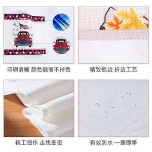 Le monde appartient à la famille, set de table de Thanksgiving en coton et lin, imperméable, décoration de table pour les repas de vacances - Product Image 5
