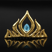 Couronne de Princesse Elsa La Reine des Neiges, Forme Goutte d'Eau, Cristal Blanc, Coiffe de Mariée Tendance, Produit Phare Transfrontalier