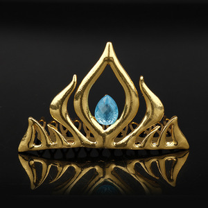 Couronne de Princesse <span class=keywords><strong>Elsa</strong></span> La Reine des Neiges, Forme Goutte <span class=keywords><strong>d</strong></span>'Eau, Cristal Blanc, Coiffe de Mariée Tendance, Produit Phare Transfrontalier - Product Image 2