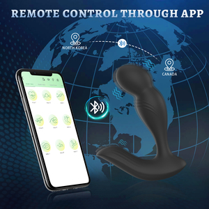 Vente en gros App Control Male Prostate Massager 10 Modes Vibrant Anal Butt Plug Anneau Vibrateur pour Hommes Sex Toys - Product Image 3