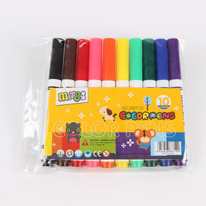 Ensemble de stylos marqueurs pour enfants personnalisés, non toxiques, lavables, à pointe en fibre, pour dessin et peinture à l'eau, Bonwins Bw-bb6, ronds/triangulaires/hexagonaux - Product Image 3