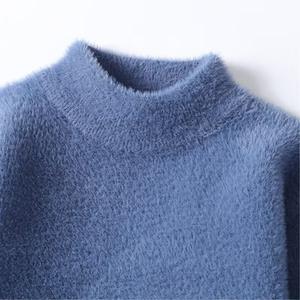 2025 Style chaud hommes décontracté confortable personnalisé sweat dégradé col montant lettre motif pull en cachemire - Product Image 6