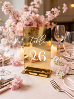 Porte-numéros de table rectangulaires en acrylique moderne de haute qualité, marque-places en acrylique pour la décoration de mariage et de fête