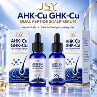 Sérum capillaire double peptide AHK-Cu GHK-Cu, marque privée, soin quotidien léger pour un cuir chevelu nourri et des cheveux d'apparence plus volumineuse, 30 ml