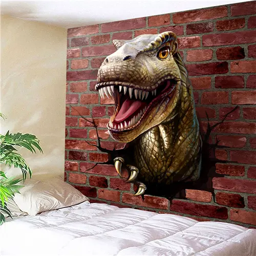 3D Dinosaur Movie Tapestry Room Wall Hanging Dormitory Tapestry Art Home Decor Tapestry Applicable Table Cloth Sofa Cover