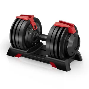 En iyi vücut geliştirme spor ağırlıkları Set kaymaz sap kavrama hızlı ayarlanabilir Dumbbells 24KG kadınlar için