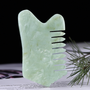 Natürliche Xiuyan Jade Guasha Kamm Massage werkzeuge Keimung und Verdickung Haar Jade <span class=keywords><strong>Gua</strong></span> <span class=keywords><strong>Sha</strong></span> Produkt graviert <span class=keywords><strong>Gua</strong></span> <span class=keywords><strong>Sha</strong></span> Kamm - Product Image 6