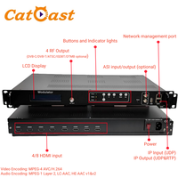 Codificador Modulador de TV por Cable Digital, 8 HD a 4 Portadoras RF QAM DVB-T, Protocolo UDP/RTP, Opción de Pantalla LED, MPEG-4/H.264 AAC