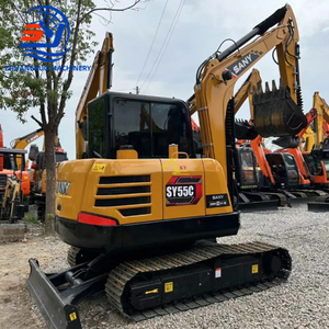 Excavadora de cadenas Sany Sy55c de 5.5 toneladas con cazo de excavación de 0.23m³ de capacidad, equipo usado - Product Image 3