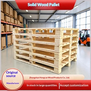Palettes en bois massif de Zhongshan, fumigées, à 4 entrées, pour le transport logistique, l'entreposage et la personnalisation - Product Image 3