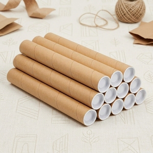 Caja de embalaje de tubo de papel personalizada de 52 x 2 x 410 mm de largo para incienso, fabricante de cilindros de cartón ecológicos - Product Image 1