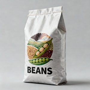 Sacs tissés en polypropylène 25 kg, imprimés sur mesure, sacs traçables pour haricots et soja, emballage tissé en PP - Product Image 1