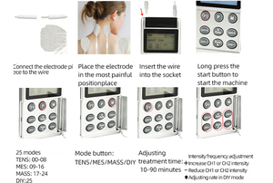 Dispositivo TENS/EMS de Doble Canal y 30 Intensidades FM-B2501 Clase II, Unidad de Gel de Alta Calidad para Alivio del Dolor Muscular, Equipo de Fisioterapia - Product Image 5