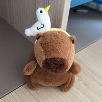 Porte-clés en peluche Capybara mignon, jouets en peluche, poupée pour machine à attraper, pendentif porte-clés de voiture, porte-clés souris en peluche Capybara