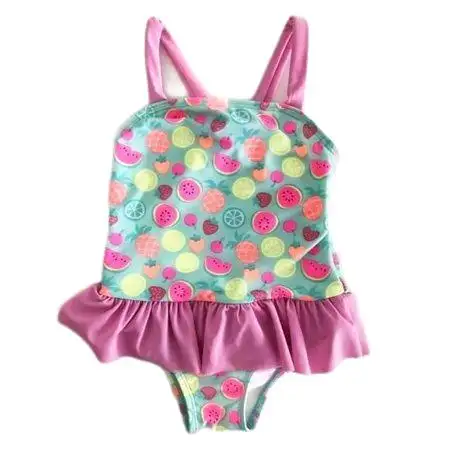 Frutta rosa ragazze costumi da bagno interi bambini ragazze estate costume da bagno Fashion design bambine amore da indossare