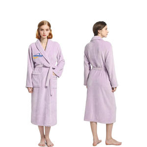 Xiaoxu lusso <span class=keywords><strong>donna</strong></span> Spa personalizzato in microfibra accappatoio da uomo con alta quantità Logo personalizzato accappatoio lenzuola - Product Image 2
