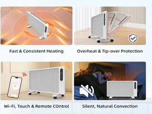 <span class=keywords><strong>Chauffage</strong></span> mural en cristal <span class=keywords><strong>de</strong></span> carbone graphène 2000W avec commande intelligente pour grands espaces, garage, <span class=keywords><strong>salle</strong></span> <span class=keywords><strong>de</strong></span> <span class=keywords><strong>bain</strong></span> - Product Image 4