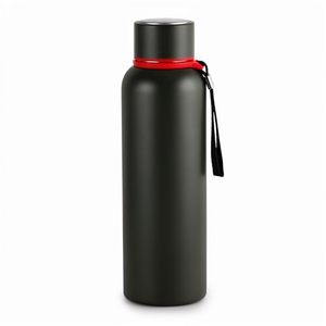 Bouteille d'eau portable en acier inoxydable, thermos isotherme avec cordon, logo personnalisé, gourde de voyage pour sports de plein air - Product Image 1