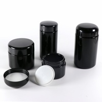 Récipients en verre violet foncé anti-lumière personnalisés de 2oz 4oz 50ml 60ml 100ml 120ml 150ml 200ml 500ml Pot noir opaque