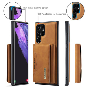 Per <span class=keywords><strong>Samsung</strong></span> <span class=keywords><strong>S22</strong></span> custodia per carte magnetiche <span class=keywords><strong>Ultra</strong></span> a tre pieghe <span class=keywords><strong>S22</strong></span> custodia per telefono in pelle divisa due in uno - Product Image 4