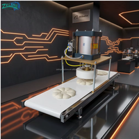 Machine semi-automatique d'estampage de pizza et de naan, avec moule personnalisé pour la création de bords, pour la fabrication de pain plat, pain arabe, tortilla et disques de pâte pressés