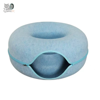 Lit beignet pour chat toutes saisons avec pneu de couchage Tunnel pour chat Meubles de maison pour animaux de compagnie pour les soins des chats