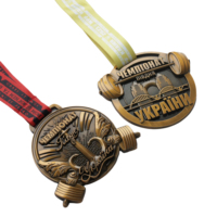 Médailles de récompense en métal poli avec logo personnalisé, ruban et cordon, en or, argent et bronze, pour le cyclisme, la course à pied, le marathon et les sports