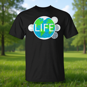 Camiseta LDS Plan Of Salvation con diseño Life Earth, color negro, talla para adultos - Product Image 3