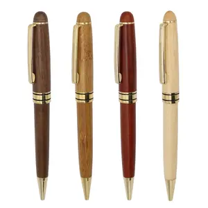 Новый дизайн, деревянная ручка, роскошный набор ручек, деревянная поворотная шариковая ручка