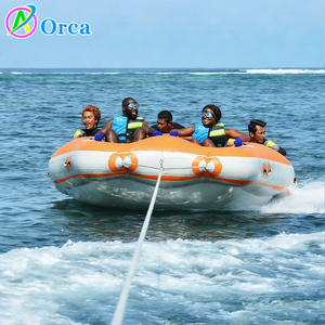 Vente en gros de jeux sportifs amusants pour parcs aquatiques en plein air, bateau gonflable en forme de beignet, bateau disco gonflable, meilleure qualité, PVC 0,9 mm - Product Image 2