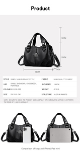 Nouveau sac bandoulière tendance grande capacité en cuir PU souple pour femme, sac à main de luxe de créateur - Product Image 3