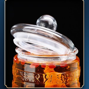 Bouteille infuseur en verre épaissi avec robinet, capacité 5-10 Jin, pot hermétique domestique pour vin de ginseng et liqueur médicinale - Product Image 4