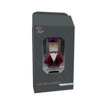 Vente en gros de boîte de papier pour diffuseur d'arômes d'encre de soja Boîte d'emballage biodégradable pour parfum de voiture Boîte de papier pour diffuseur de voiture personnalisée