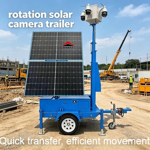 Remolque Solar Plegable con Cámara, Remolque de Seguridad Solar Móvil con CCTV Remoto 24/7, Rápido Retorno de la Inversión para <span class=keywords><strong>Alquiler</strong></span> en Construcción - Product Image 1