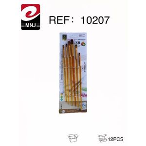Pennelli con punta rotonda, set da 12 pezzi per pittura a olio, forniture artistiche professionali - Product Image 3