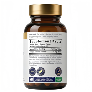 Premium Vegan Blood Tonic Glycinate Liposomal Supplément Naturel Calcium Zinc Sélénium Vitamine c Fer Comprimés pour la Santé des Femmes - Product Image 2