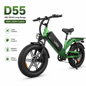 Bicicleta Eléctrica de Carga D55 con Autonomía de 240 km, Motor Trasero de 750 W, Neumáticos Gruesos de 20 Pulgadas, Bicicleta Eléctrica para Transporte de Alimentos y Paquetes - Product Image 1
