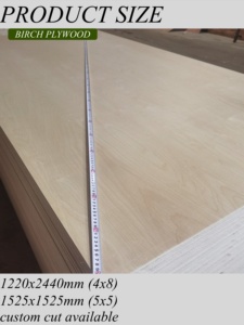 Gỗ dán Bạch Dương 18mm 12mm 3mm tấm 4x8 UV prefinished gỗ tự nhiên Baltic Bạch Dương ván ép cho nội thất tủ - Product Image 2