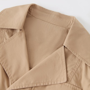 יצרן בגדי רחוב מותאם אישית צווארון דש כפול חזה פופלין כותנה רשמית צנועה שמלה רשמית נשים משרד אלגנטי 2024 - Product Image 3