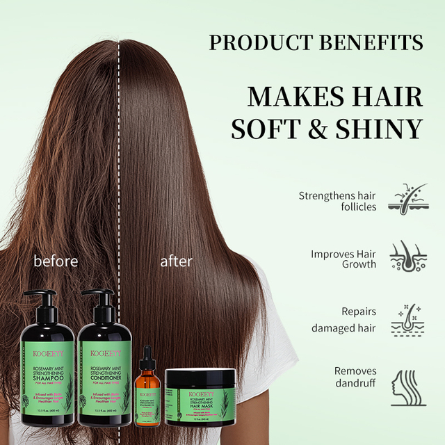 KOGEEYY Best Selling Private Label Rosemary Shampoo and Conditioner Set Anti Hair Loss Scalp Care Oil Control Hair Care Kit