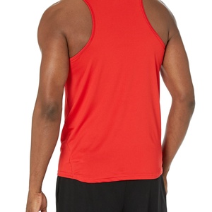 Débardeur de sport sans manches personnalisé avec logo, rouge, pour entraînements d'été, vêtements de sport pour vétérinaires, tenue de course - Product Image 2