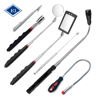 Car Repair Telescoping Inspection Mirror Magnetic Pick-Up Tool with LED Light Pick up Inspection Tool