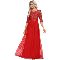 Robe longue Maya Deluxe pour femme, à bretelles spaghetti, coupe trapèze, col en V, taille empire, pour mariage, demoiselle d'honneur, bal de promo, soirée, effet illusion diamant, noire