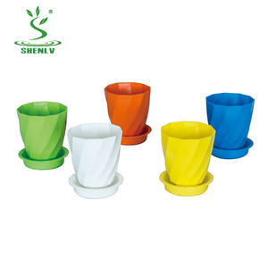 Vase de fleurs en plastique, pot de plantes pour le jardinage - Product Image 1