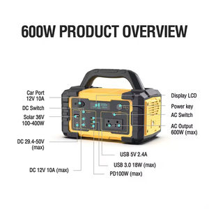 Station d'alimentation solaire portable 600W 655.2WH pour l'extérieur, vente chaude - Product Image 3