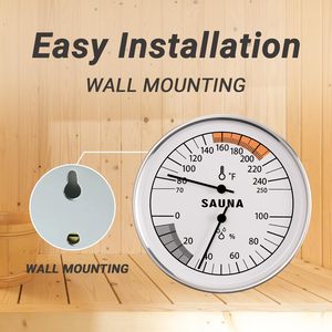 2-in-1 nhiệt kế phòng tắm hơi & ẩm kế (<span class=keywords><strong>Fahrenheit</strong></span>) cho phòng tắm hơi, 70-250 ℉ & 0-100% RH - Product Image 6