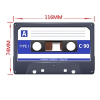 Cassettes vierges standard pour lecteur de musique, carte de vœux, enregistrement audio