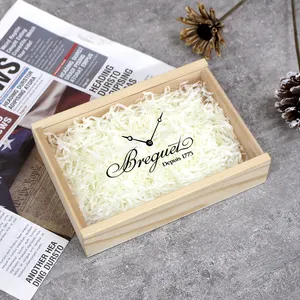 Valentine's Day Unfinished Natural Color Wood Packaging Box Gift Custom Wedding Transparent Lid Wooden Gift Box With Clear Lid